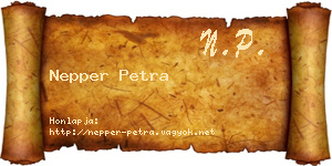 Nepper Petra névjegykártya